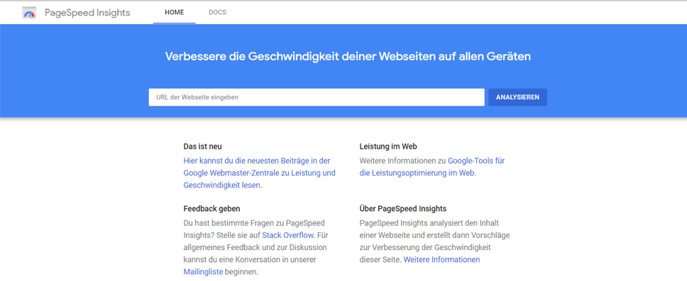 Pagespeed Anleitung Pagespeed Anleitung