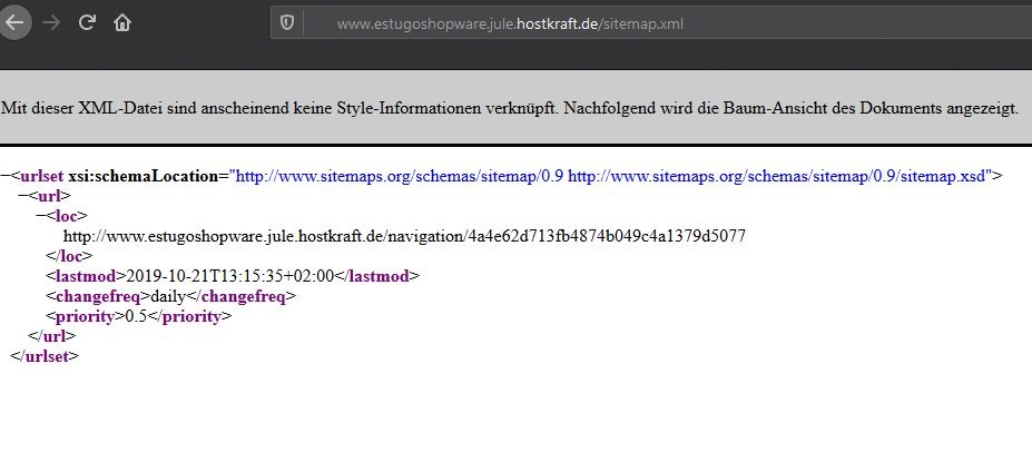Shopware 6 Sitemap erstellen