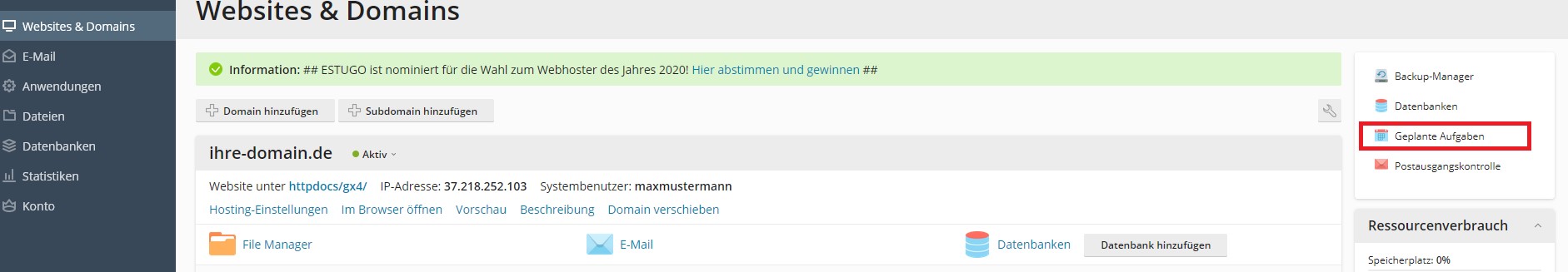Cronjob-anlegen