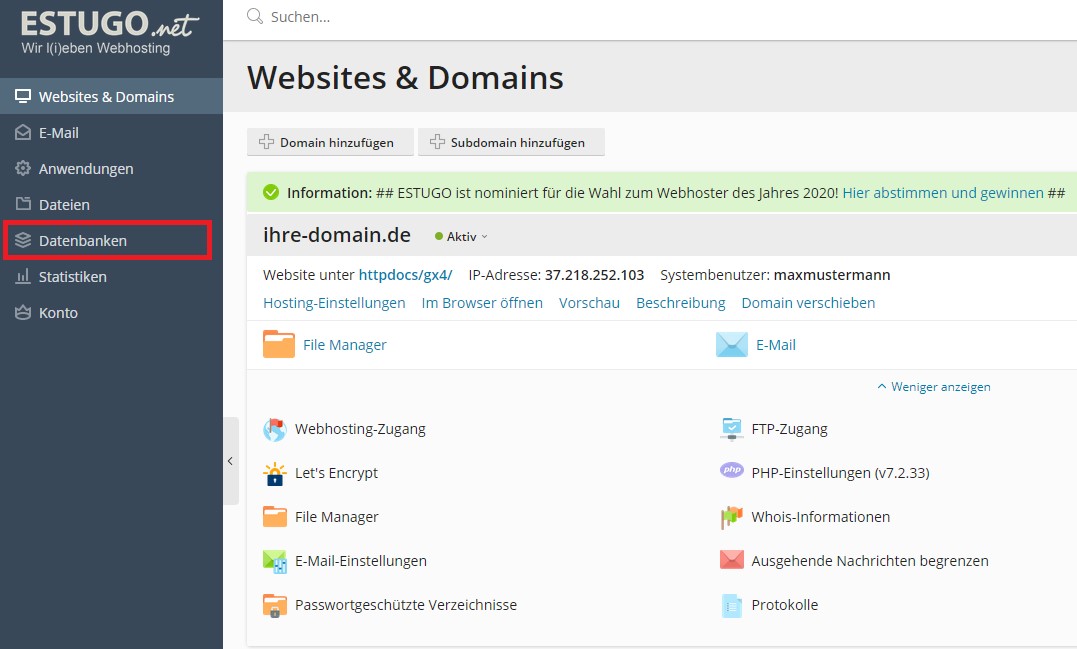Datenbank-plesk-erstellen-1