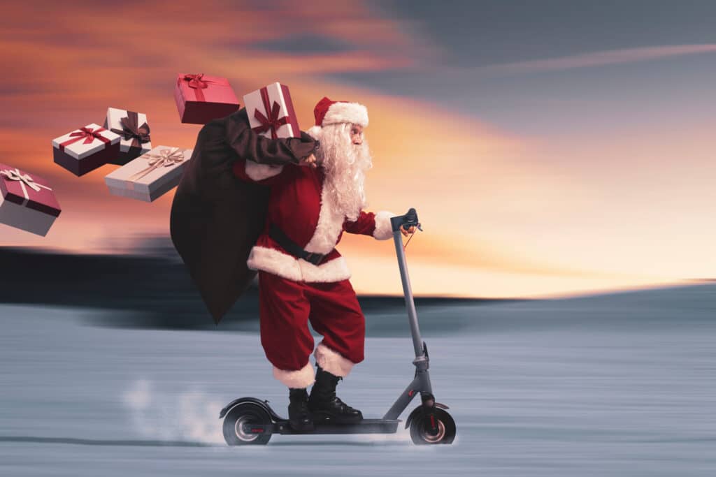 Moderner Weihnachtsmann